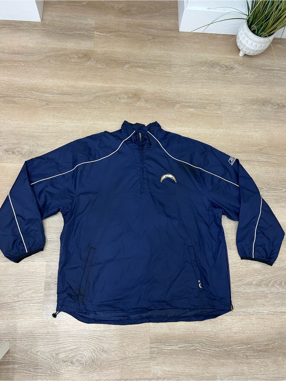 Vintage Reebok NFL San Diego Chargers On Field Pullover Windbreaker Jacket 2XL